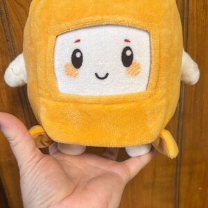 Soft Yellow Square Character Plush Toy - Cute Cuddly Stuffed Animal